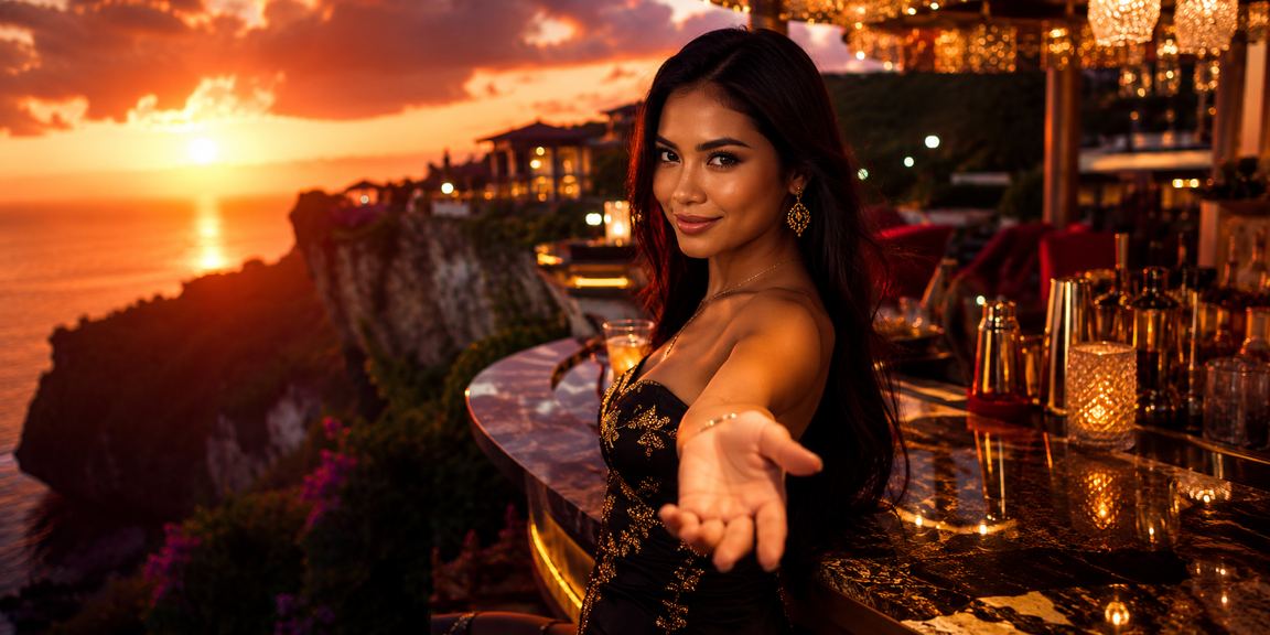 Model bermain casino betting dengan ekspresi antusias di layar ponsel
